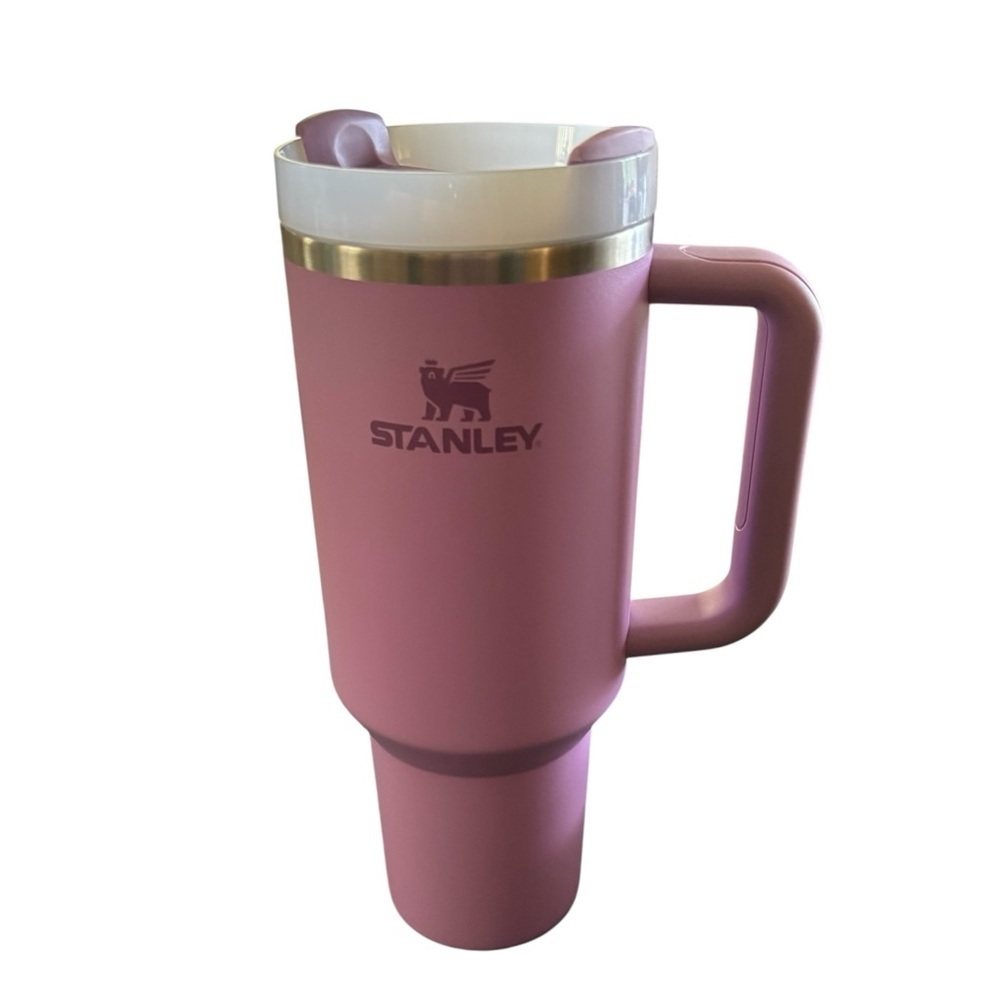 Stanley 40 oz Stainless Quencher Tumbler W/Lid Purple Large Handle No Straw Logo